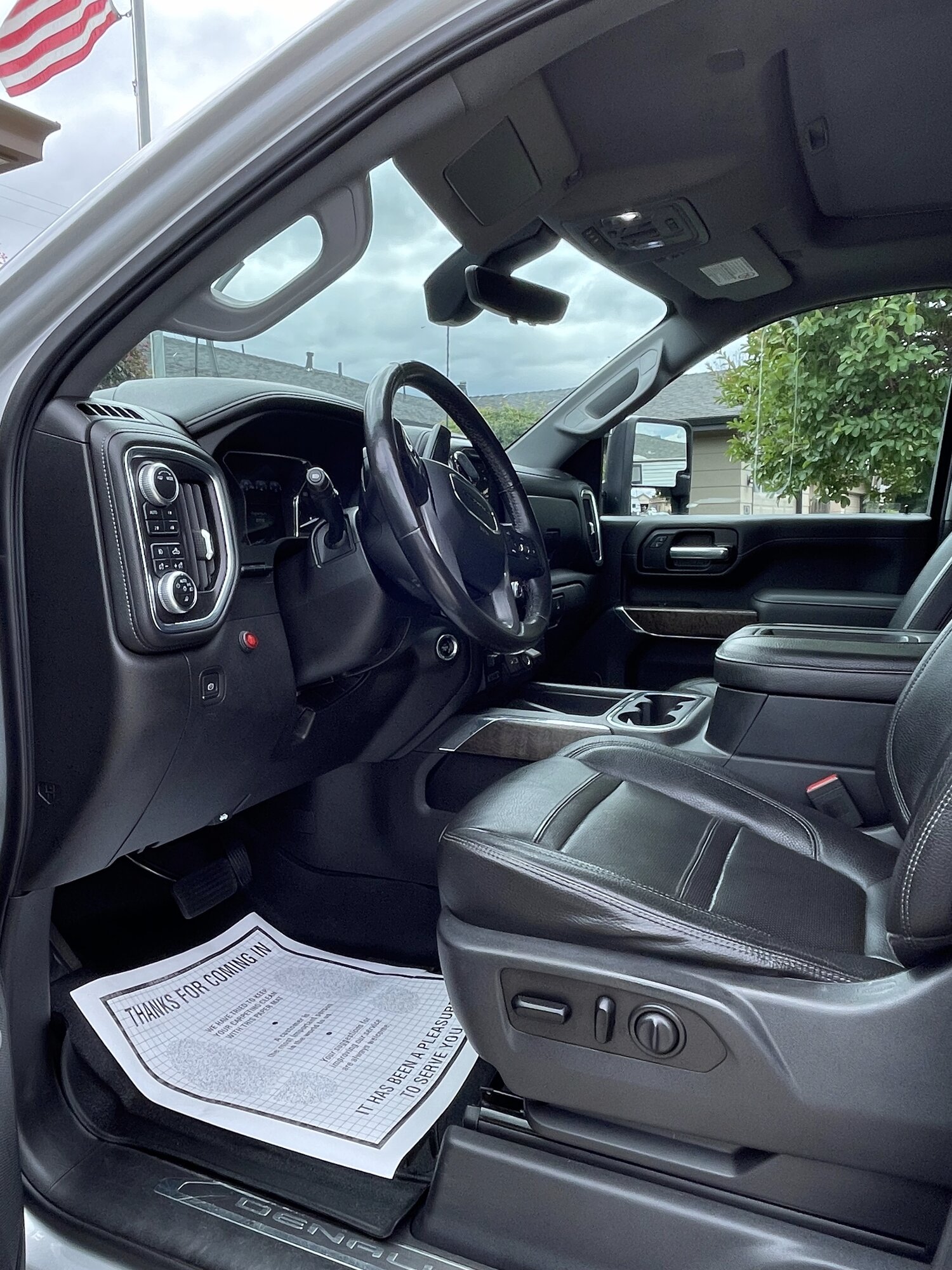 Clean front seat area after detail